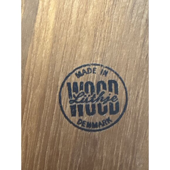 Vintage Luthje Teak & Acrylic Cheese Dome With Wood Base & Handle - Picture 7 of 8